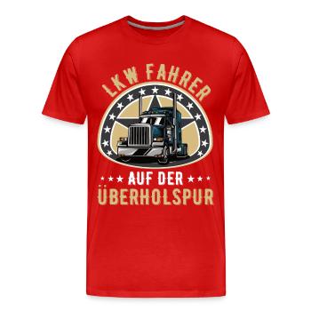 Lkw Trucker Truck Lkw-fahrer Fernfahrer lkw fahrer - Männer Premium Bio T-Shirt - Rot - Vorne - Damien (186cm)