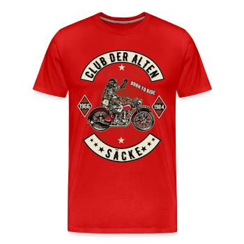 Club der alten Säcke Motorrad Biker Motorradfahrer - Männer Premium Bio T-Shirt - Rot - Vorne - Damien (186cm)