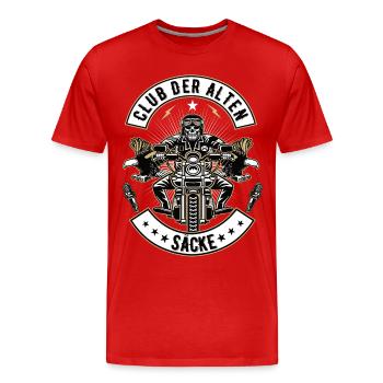 Club der alten Säcke Motorrad Biker Motorradfahrer - Männer Premium Bio T-Shirt - Rot - Vorne - Damien (186cm)
