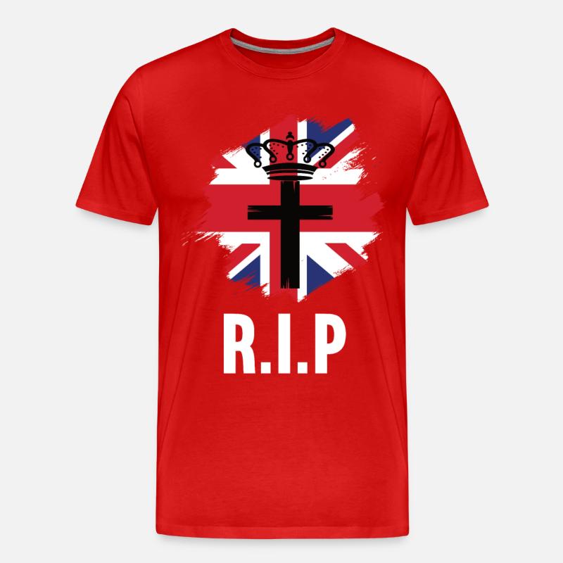 RIP Queen - Männer Premium Bio T-Shirt - Rot