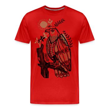 aigle - T-shirt bio Premium Homme - rouge - Devant - Damien (186cm)