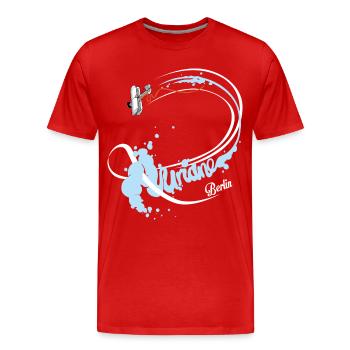 acrobaties aériennes - T-shirt bio Premium Homme - rouge - Devant - Damien (186cm)