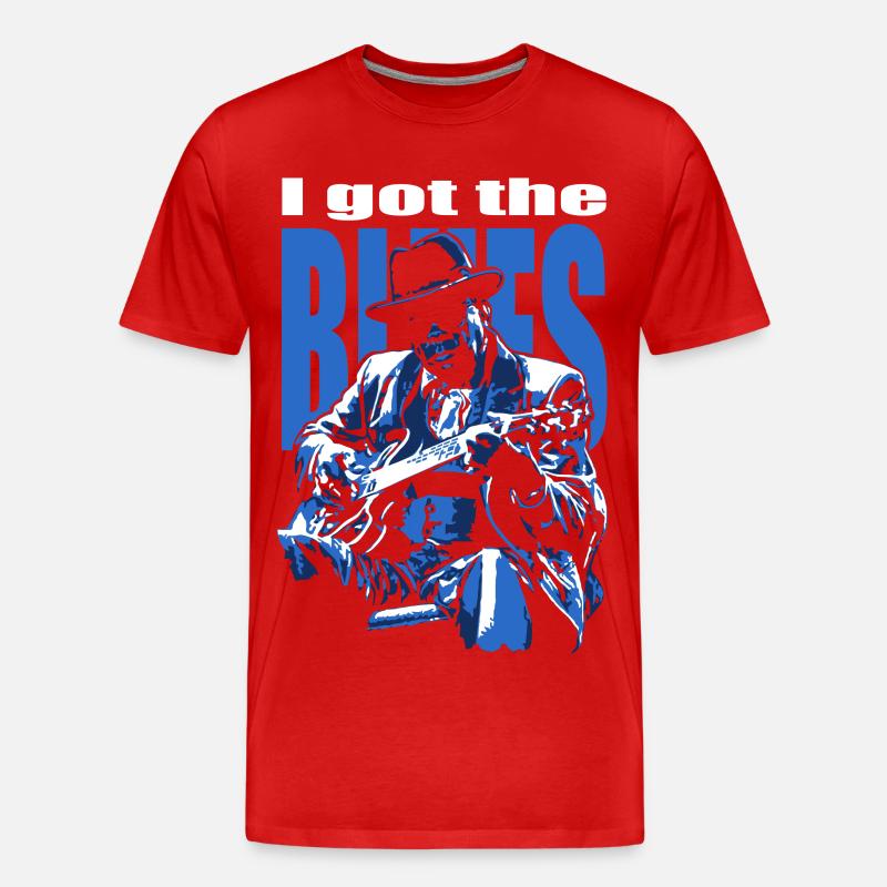 I got the blues - Männer Premium Bio T-Shirt - Rot