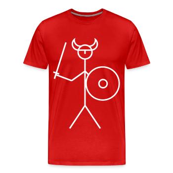 Viking - Men's Premium Organic T-Shirt - red - Front - Damien (186cm)