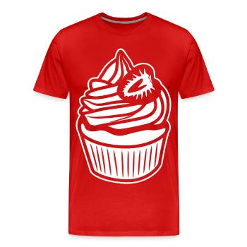 Croquis de gâteau - T-shirt bio Premium Homme - rouge - Devant - Damien (186cm)