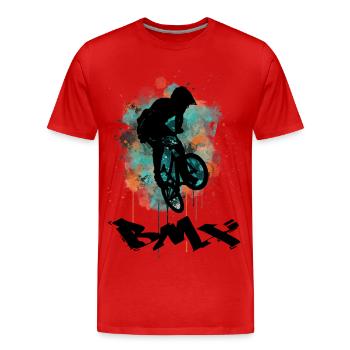 BMX Bike - Männer Premium Bio T-Shirt - Rot - Vorne - Damien (186cm)
