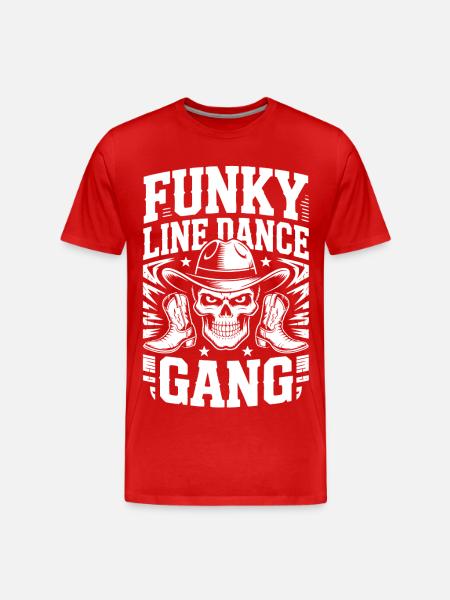 Funky Line Dance Gang - Men's Premium Organic T-Shirt - red