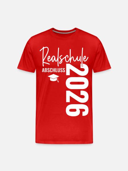 Realschule Graduation - Realschulabschluss 2026 - Men's Premium Organic T-Shirt - red