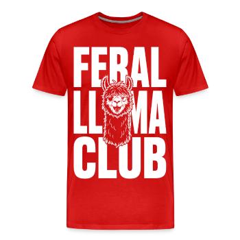 Club de lamas sauvages Lama sauvages - T-shirt bio Premium Homme - rouge - Devant - Damien (186cm)
