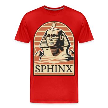Sphinx - Men's Premium Organic T-Shirt - red - Front - Damien (186cm)