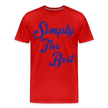 Simply The Best - Männer Premium Bio T-Shirt - Rot - Vorne - Damien (186cm)