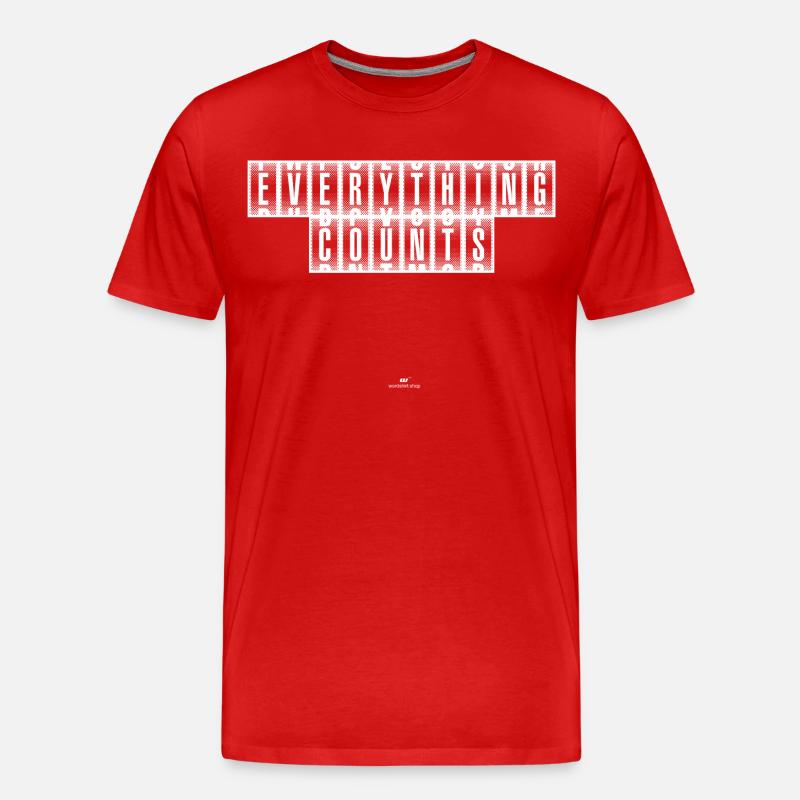 Everything Counts white - Men's Premium Organic T-Shirt - red