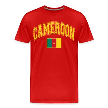 Kamerun Flagge - Männer Premium Bio T-Shirt - Rot - Vorne - Damien (186cm)