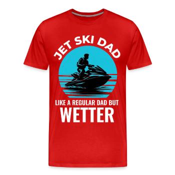 Jet Skiing for Fun-Loving Dads - Men's Premium Organic T-Shirt - red - Front - Damien (186cm)