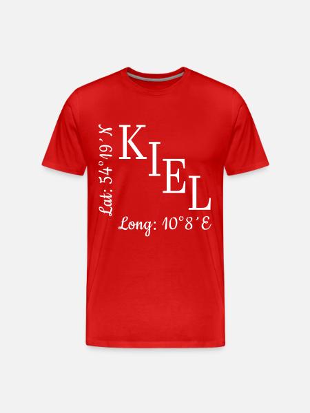 Kiel - Männer Premium Bio T-Shirt - Rot