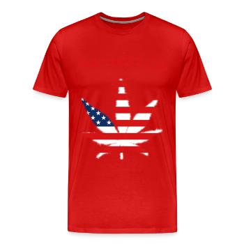 America, USA, United States of America - Männer Premium Bio T-Shirt - Rot - Vorne - Damien (186cm)