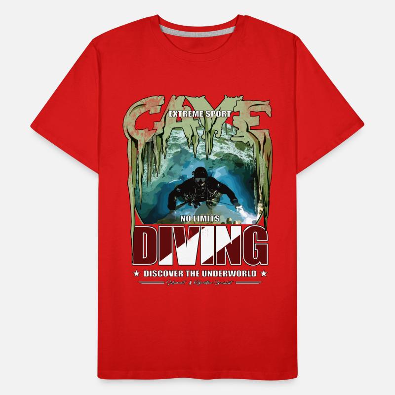 Plongée souterraine Plongée souterraine Cadeau Sports extrêmes T-shirt bio Premium Homme