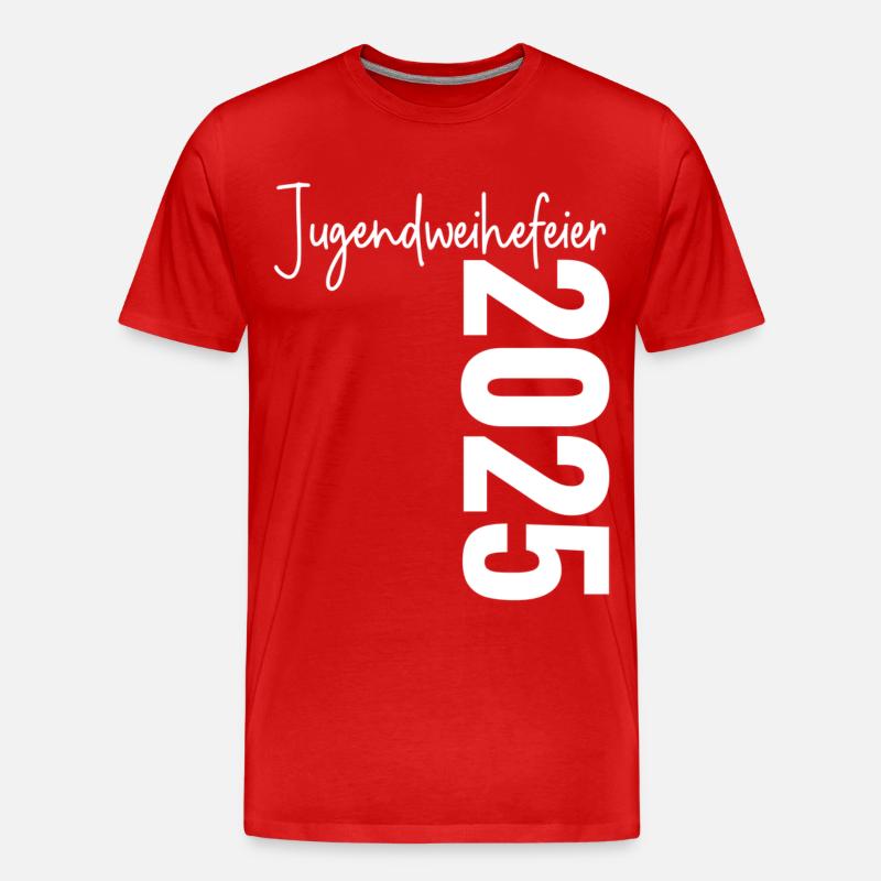 Jugendweihe Feier 2025 - Jugendweihefeier 2025 - Männer Premium Bio T-Shirt - Rot