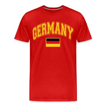 Drapeau de l’Allemagne - T-shirt bio Premium Homme - rouge - Devant - Damien (186cm)