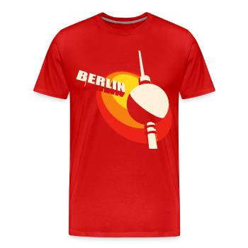 berlin fernsehturm II - Männer Premium Bio T-Shirt - Rot - Vorne - Damien (186cm)