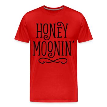 Flitterwochen des Honig-Moonin heirateten eben Geschenk-Idee - Männer Premium Bio T-Shirt - Rot - Vorne - Damien (186cm)