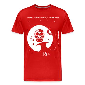 Horror Schädel Schädel Kunst Schädel Gothic Heavy Metal - Männer Premium Bio T-Shirt - Rot - Vorne - Damien (186cm)