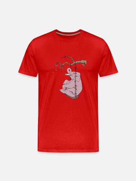 Éléphant - T-shirt bio Premium Homme - rouge