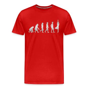 L'évolution humaine - DANCING - T-shirt bio Premium Homme - rouge - Devant - Damien (186cm)