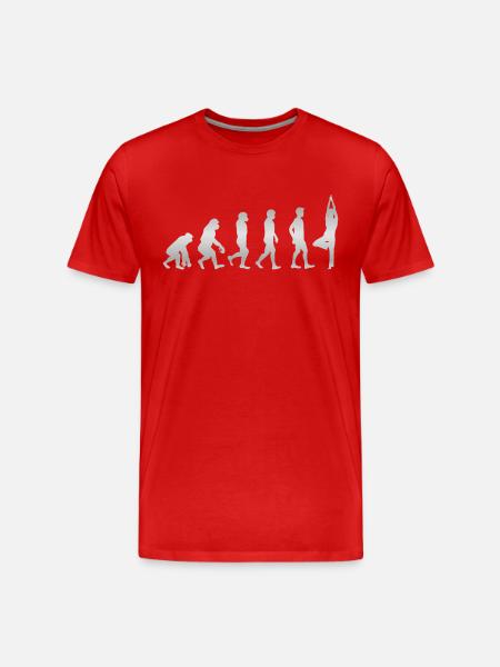 Human evolution - DANCING - Men's Premium Organic T-Shirt - red