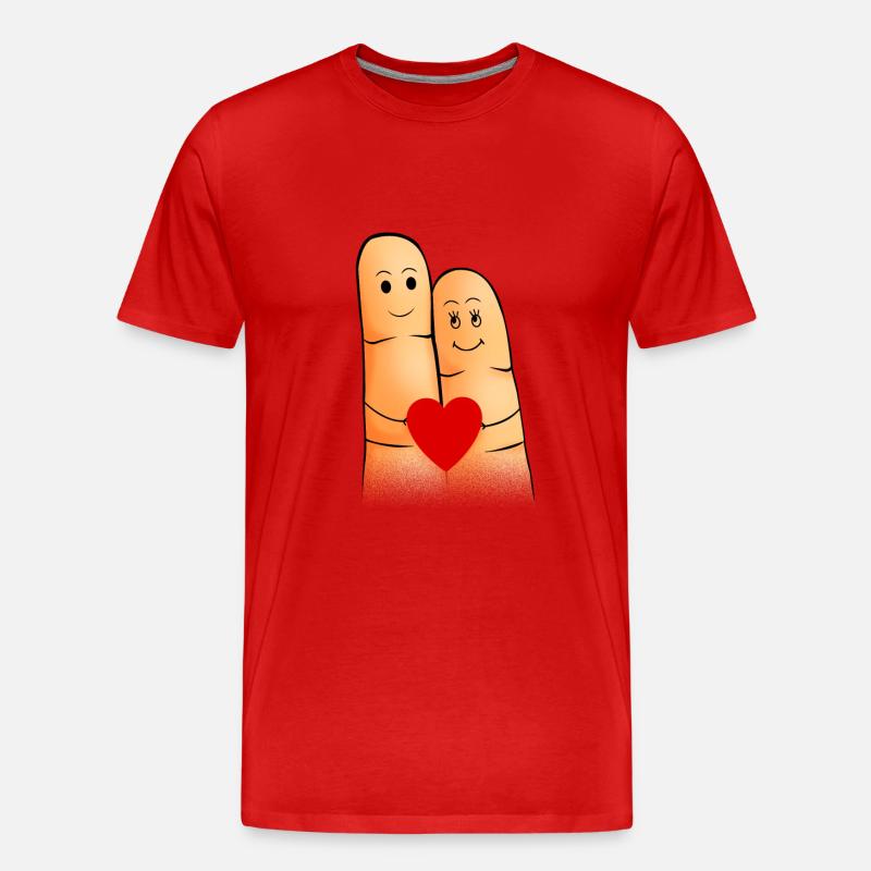 Sie + Ich = Liebe - Männer Premium Bio T-Shirt - Rot