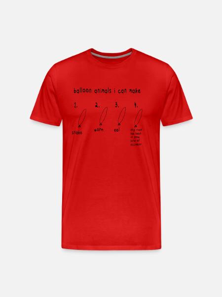 balloon animals - Men's Premium Organic T-Shirt - red
