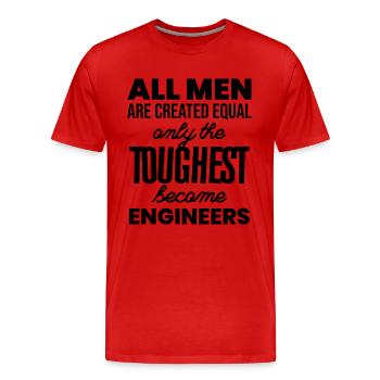 Engineer Gift Profession Technology Machine Jobs - Men's Premium Organic T-Shirt - red - Front - Damien (186cm)