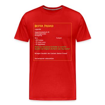 Legendärer Bester Freund Kumpel Legendär Held PC - Männer Premium Bio T-Shirt - Rot - Vorne - Damien (186cm)