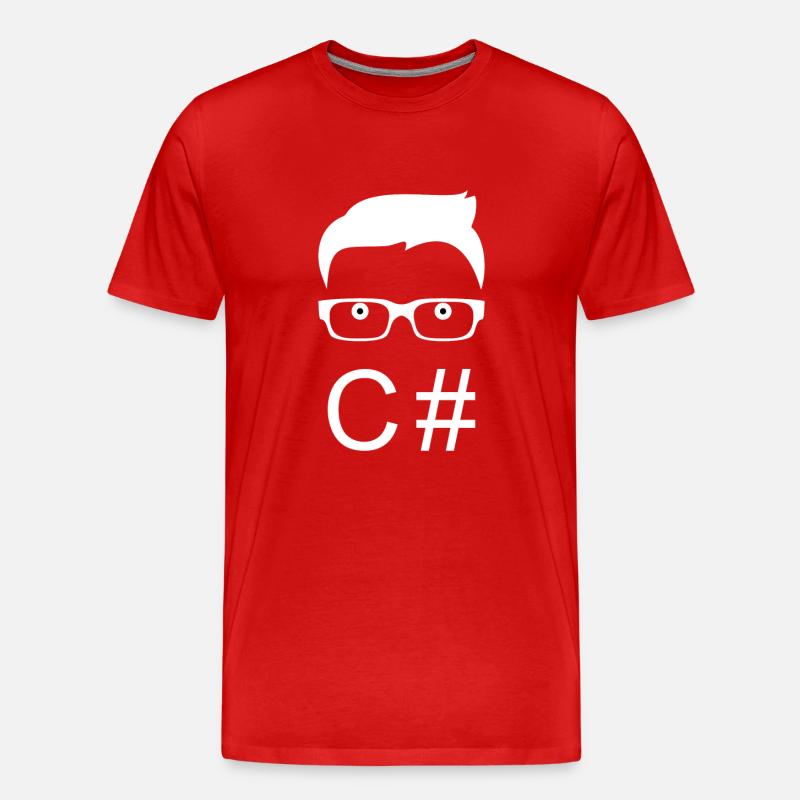 Lac Sharp C# C-Sharp - T-shirt bio Premium Homme - rouge