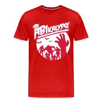 Abikalypse - Abitur - ABI - Abschluss - Zombies - Männer Premium Bio T-Shirt - Rot - Vorne - Damien (186cm)