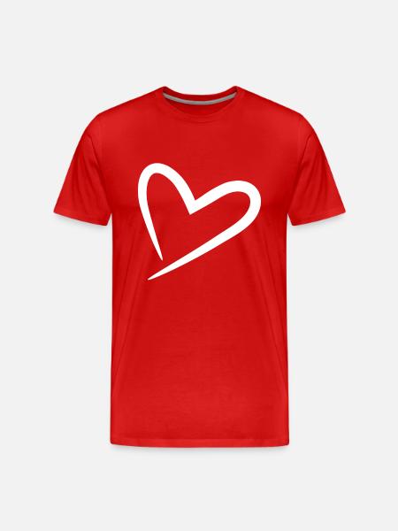 Heart knows modern - Men's Premium Organic T-Shirt - red