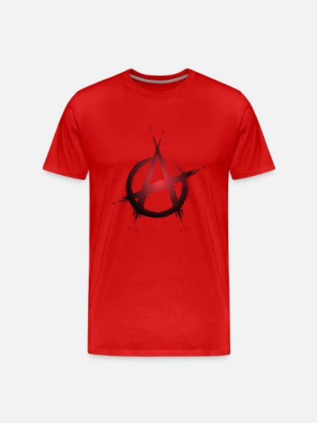 Anarchy symbol - Men's Premium Organic T-Shirt - red