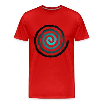 Spirale Symbol Wachstum und Erweiterung - Männer Premium Bio T-Shirt - Rot - Vorne - Damien (186cm)