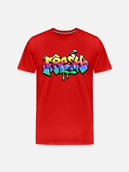 Fresh Graffiti - Men's Premium Organic T-Shirt - red