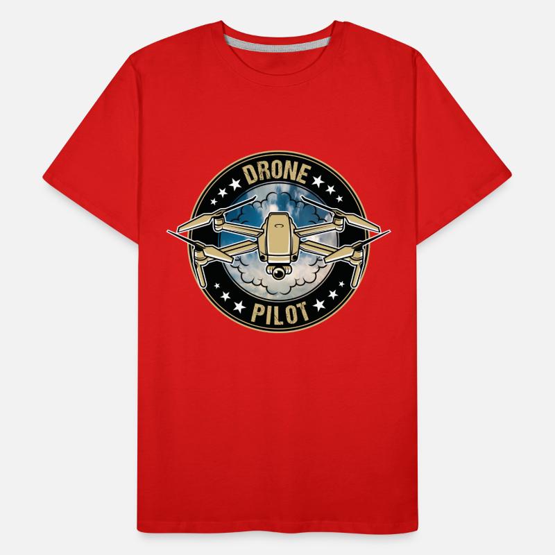 Pilote Drone Drone Quadcopter fpv drone pilote T-shirt bio Premium Homme