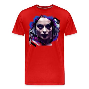 Queen of Darkness - Men's Premium Organic T-Shirt - red - Front - Damien (186cm)