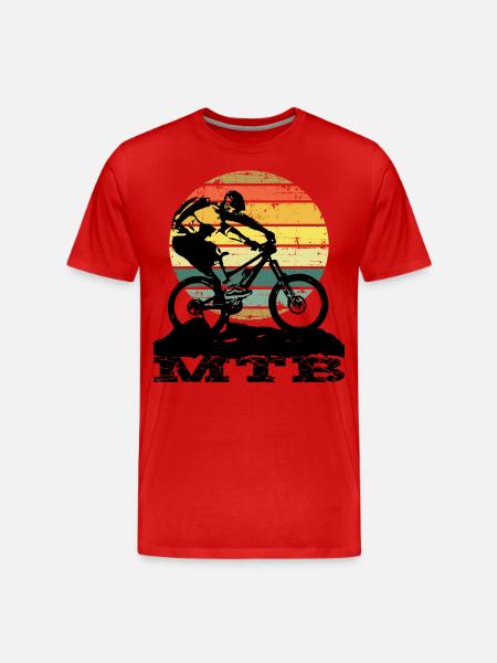 MTB bike - Men's Premium Organic T-Shirt - red