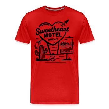Sweetheart Motel - Men's Premium Organic T-Shirt - red - Front - Damien (186cm)