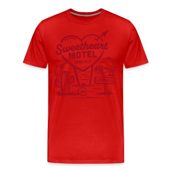 Sweetheart Motel - Men's Premium Organic T-Shirt - red - Front - Damien (186cm)