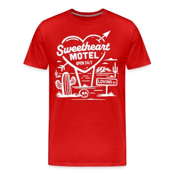 Sweetheart Motel - Men's Premium Organic T-Shirt - red - Front - Damien (186cm)