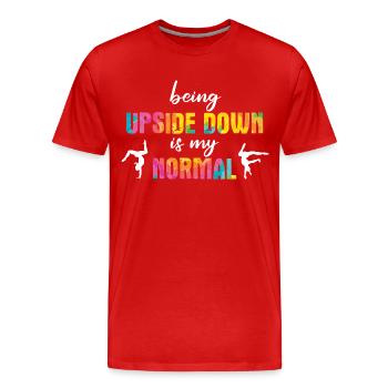 Turnen Turner Bodenturnen Geräteturnen Spruch - Männer Premium Bio T-Shirt - Rot - Vorne - Damien (186cm)