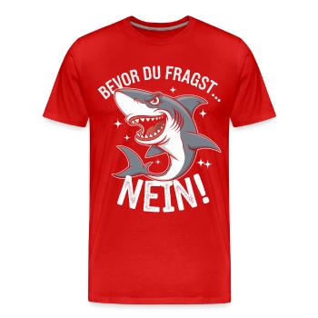 Requin Requin Requins Requin - T-shirt bio Premium Homme - rouge - Devant - Damien (186cm)