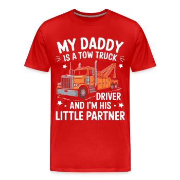 Abschleppwagen Truck Abschlepper - Männer Premium Bio T-Shirt - Rot - Vorne - Damien (186cm)