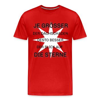 Dachschaden Dachdecker - Männer Premium Bio T-Shirt - Rot - Vorne - Damien (186cm)