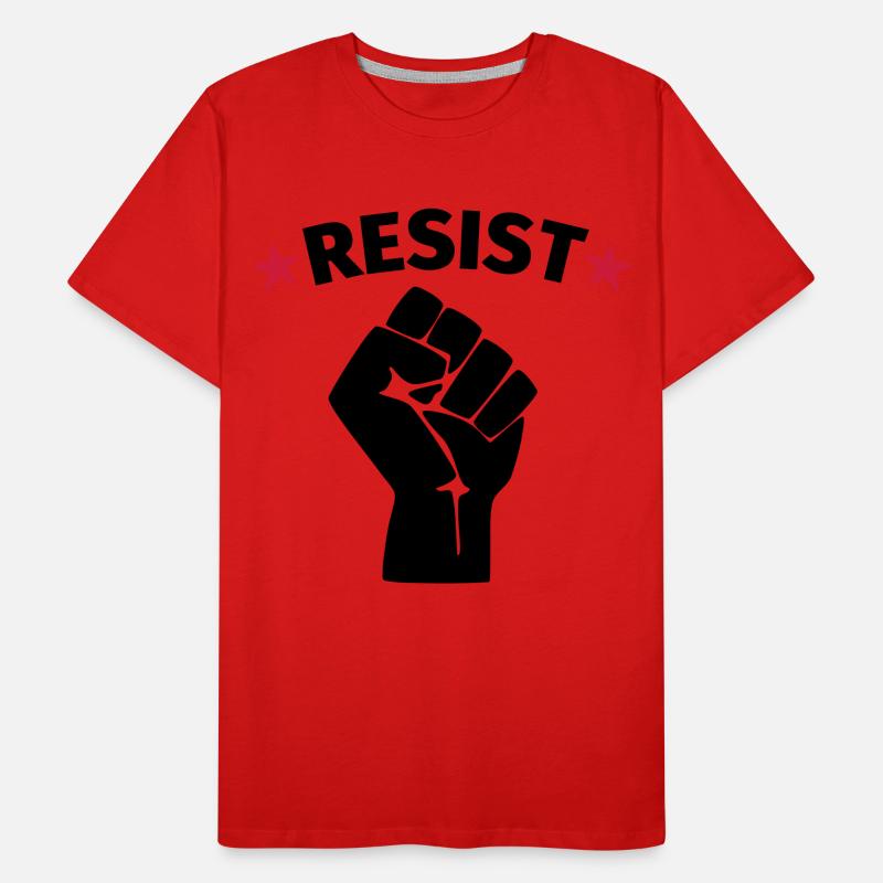 Widerstand Protest erhobene Faust Männer Premium Bio T-Shirt